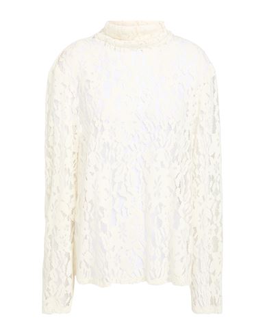 Icona By Kaos Woman Top Cream Size 10 Polyester, Polyamide