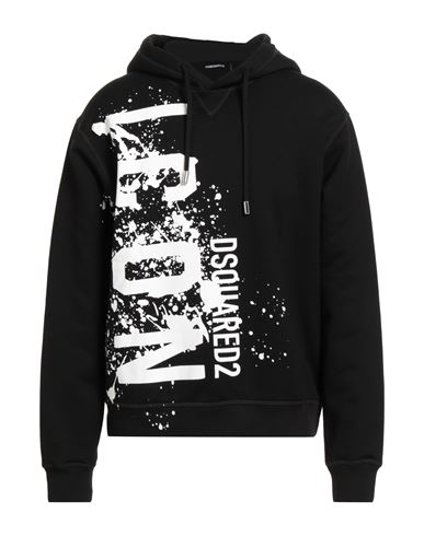 Dsquared2 Icon Man Sweatshirt Black Size L Cotton In Black
