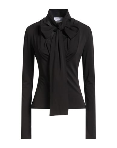 Blumarine Woman Top Black Size 6 Acetate, Polyamide, Elastane