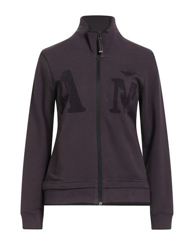 Aeronautica Militare Woman Sweatshirt Midnight Blue Size S Cotton, Elastane