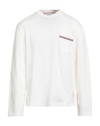Thom Browne Man Sweatshirt White Size 5 Cotton In White