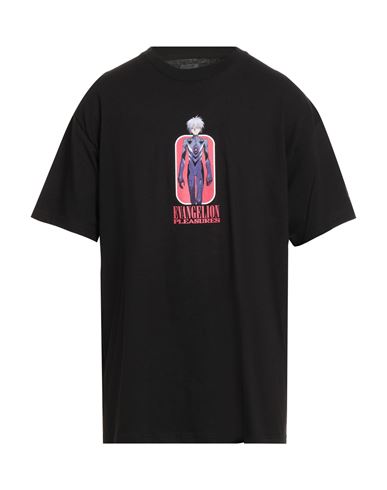 Pleasures X Evangelion Man T-shirt Black Size Xl Cotton In Black