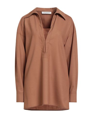 Philosophy Di Lorenzo Serafini Woman Top Camel Size 8 Polyester, Wool, Elastane