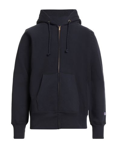 Champion Man Sweatshirt Midnight Blue Size M Cotton, Polyester In Blue