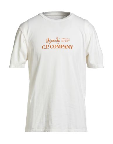 C.p. Company C. P. Company Man T-shirt Cream Size Xl Cotton
