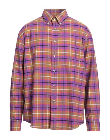 Amish Man Shirt Camel Size L Cotton In Pink