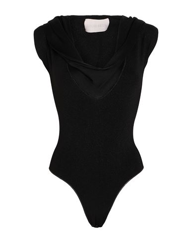 Circus Hotel Woman Bodysuit Black Size 8 Viscose, Polyamide, Metal, Polyester