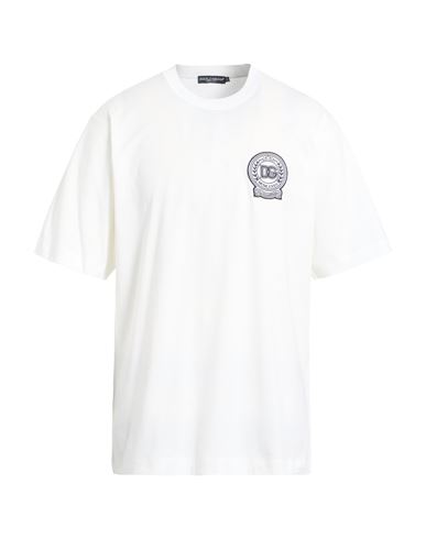 Dolce & Gabbana Man T-shirt White Size 46 Cotton