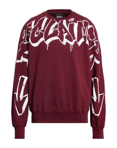 Disclaimer Man Sweatshirt Burgundy Size L Cotton In Burgundy