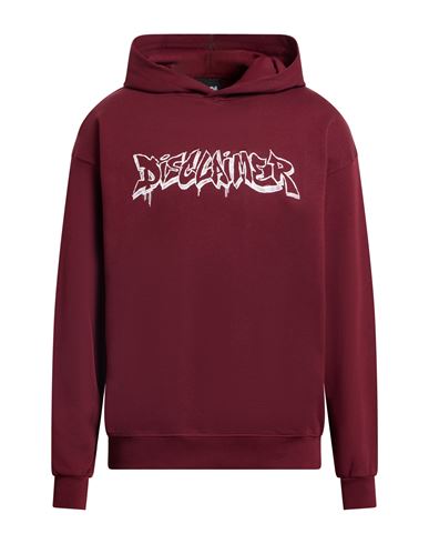 Disclaimer Man Sweatshirt Burgundy Size Xl Cotton In Burgundy