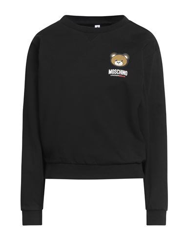 Moschino Underwear Woman Sweatshirt Black Size M Cotton, Elastane