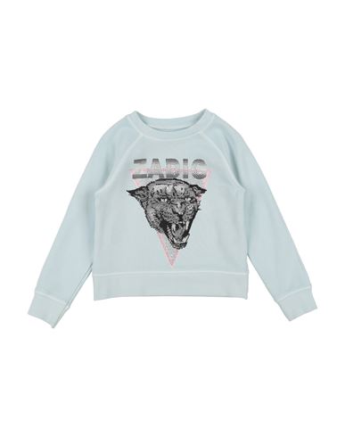 Zadig & Voltaire Toddler Girl Sweatshirt Sky Blue Size 6 Cotton, Elastane