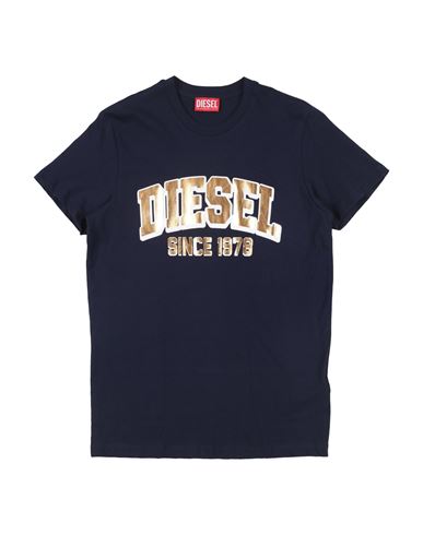 Diesel Toddler Boy T-shirt Midnight Blue Size 6 Cotton In Blue