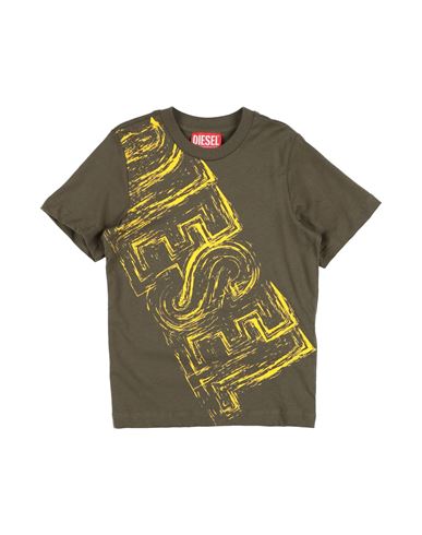 Diesel Toddler Boy T-shirt Military Green Size 6 Cotton In Green