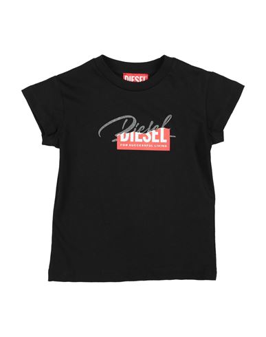 Diesel Toddler Boy T-shirt Black Size 6 Cotton In Black