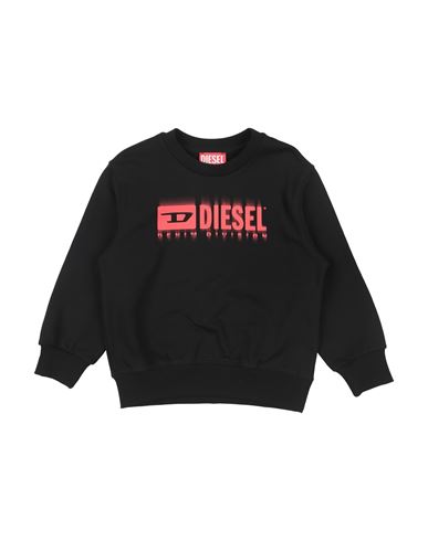 Diesel Toddler Boy Sweatshirt Black Size 6 Cotton In Black
