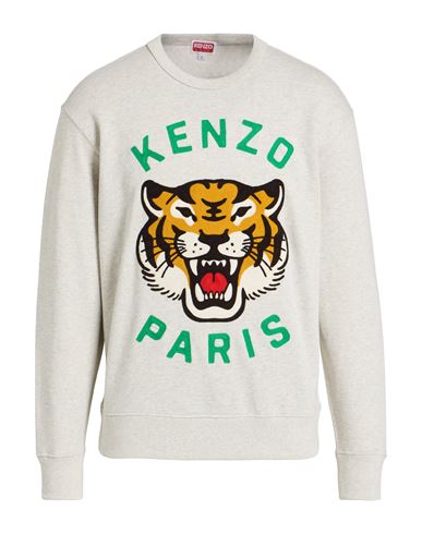 Kenzo Man Sweatshirt Light Grey Size S Cotton In White