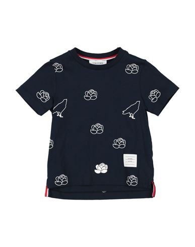 Thom Browne Toddler Boy T-shirt Midnight Blue Size 6 Cotton In Blue