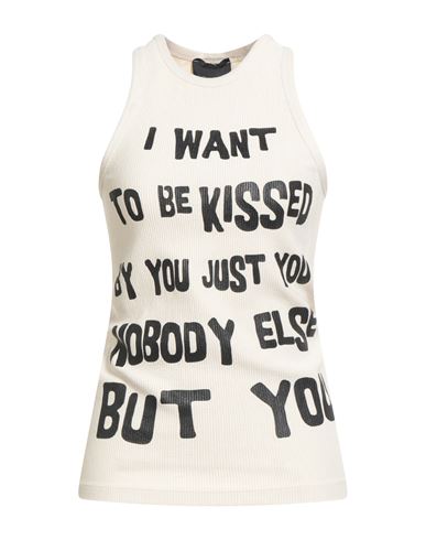 Souvenir Privée Woman Tank Top Cream Size L Viscose, Polyamide, Elastane