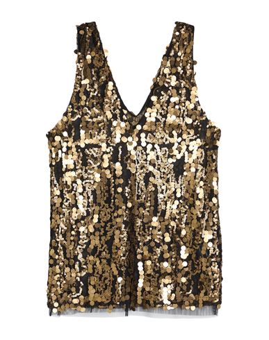 Alpha Studio Woman Top Bronze Size 10 Polyester In Gold