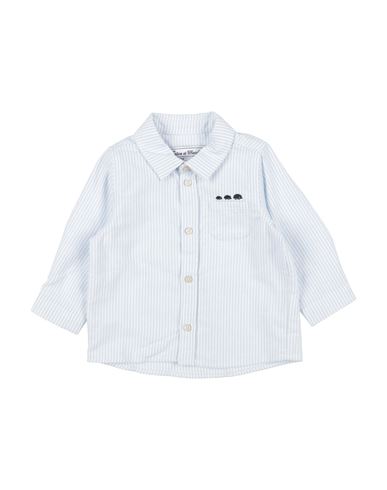 Tartine Et Chocolat Newborn Boy Shirt Sky Blue Size 3 Cotton In White