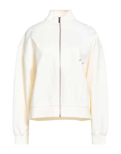Hinnominate Woman Sweatshirt Cream Size L Viscose, Polyamide, Elastane In White