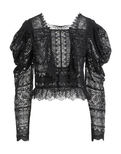 Ulla Johnson Woman Top Black Size 8 Cotton, Silk