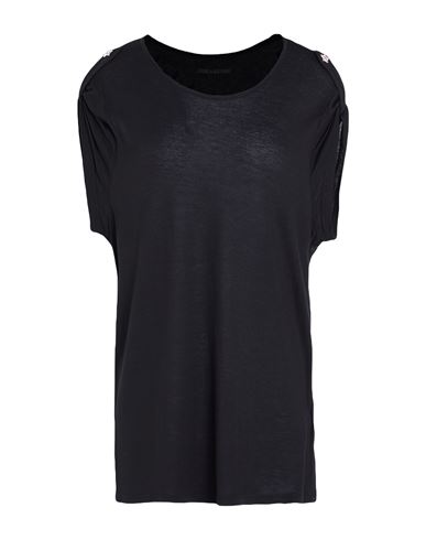 Zadig & Voltaire Woman T-shirt Black Size M Viscose, Wool In Black