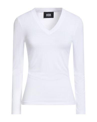 Woman Shirt White Size 10 Cotton, Elastane