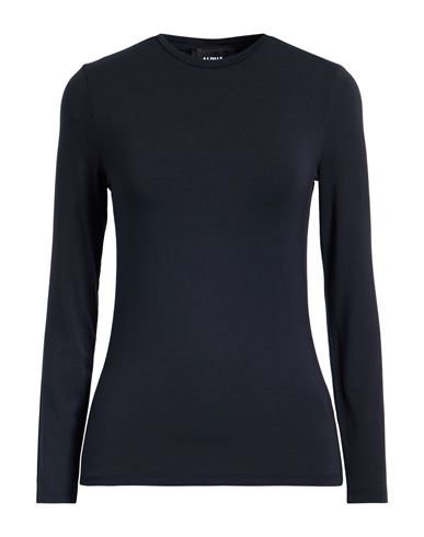Alpha Studio Woman T-shirt Midnight Blue Size 10 Viscose, Elastane In Blue