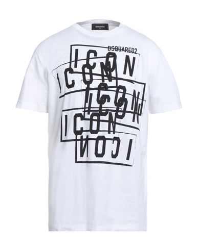 Dsquared2 Icon Man T-shirt White Size M Cotton In White
