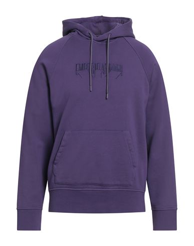 Emporio Armani Man Sweatshirt Purple Size M Cotton, Elastane In Purple
