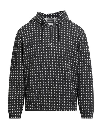 Emporio Armani Logo Zip-up Hoodie In Black
