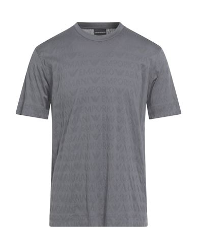 Emporio Armani Man T-shirt Grey Size L Cotton In Gray