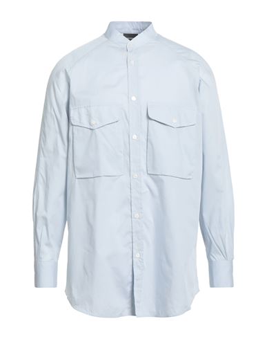 Emporio Armani Man Shirt Sky Blue Size L Cotton In Blue