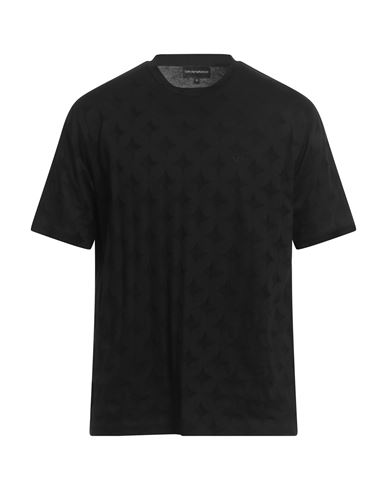 Emporio Armani Man T-shirt Black Size S Cotton In Black