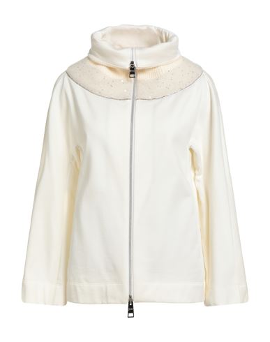 Herno Woman Sweatshirt Ivory Size 6 Cotton