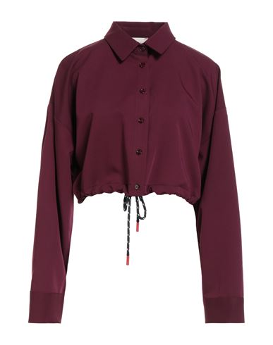 Vicolo Woman Shirt Burgundy Size M Polyester, Viscose, Elastane In Red
