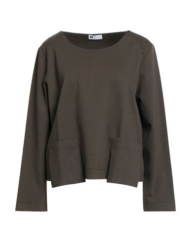 Diana Gallesi Woman T-shirt Military Green Size 12 Viscose, Polyamide, Elastane In Brown