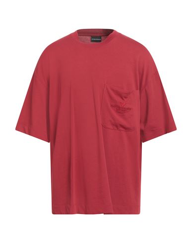 Emporio Armani Man T-shirt Red Size S Cotton In Red