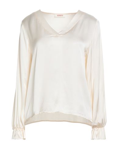 Kontatto Woman Top Cream Size M Viscose In White