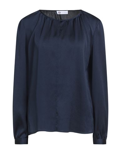 Diana Gallesi Woman Top Navy Size 8 Polyester In Blue