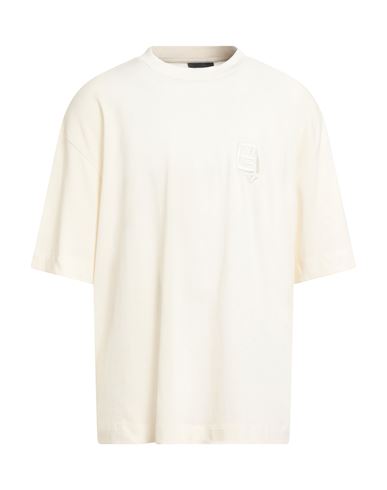Emporio Armani Man T-shirt Cream Size S Cotton In White
