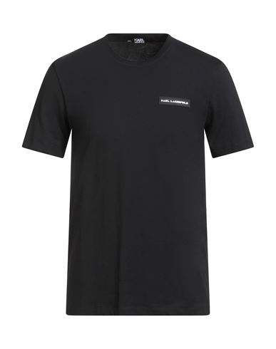 Karl Lagerfeld Man T-shirt Black Size S Organic Cotton