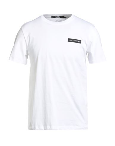 Karl Lagerfeld Man T-shirt White Size S Organic Cotton