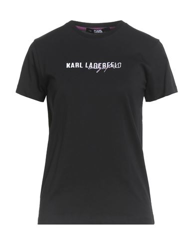 Karl Lagerfeld Woman T-shirt Black Size S Organic Cotton