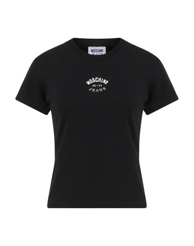 Moschino Jeans Logo Printed Slim-fit T-shirt In Black