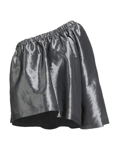Stella Nova Woman Top Gunmetal Size 8 Polyester, Nylon In Gray