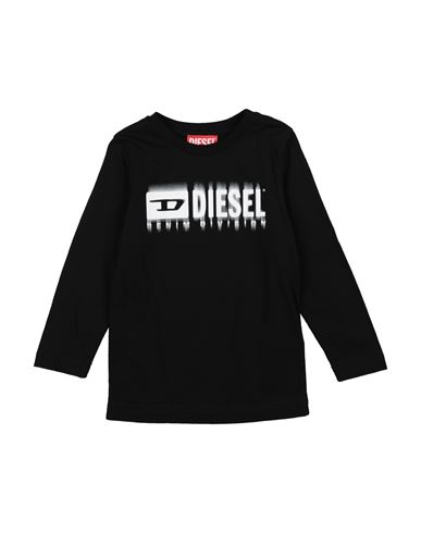 Diesel Toddler Boy T-shirt Black Size 6 Cotton In Black