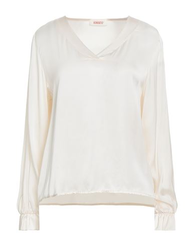 Kontatto Woman Top Cream Size M Viscose